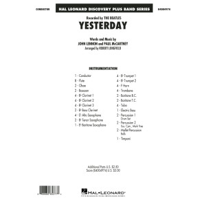 Yesterday - Conductor Score (Full Score)